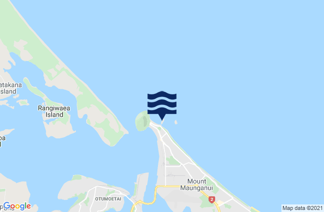 Mappa delle maree di Moturiki Island, New Zealand