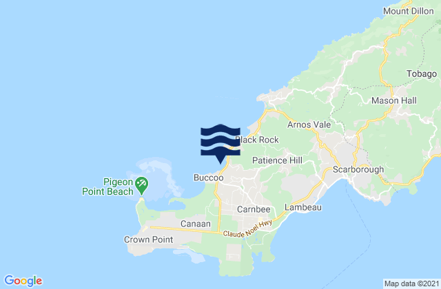 Mappa delle maree di Mount Irvine, Trinidad and Tobago