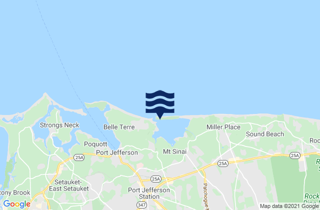 Mappa delle maree di Mount Sinai Harbor, United States
