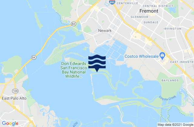 Mappa delle maree di Mowry Slough, United States