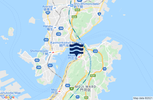 Mappa delle maree di Mozi, Japan