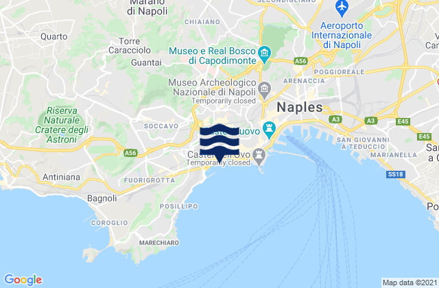 Mappa delle maree di Mugnano di Napoli, Italy