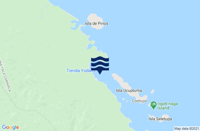 Mappa delle maree di Mulatupo, Panama