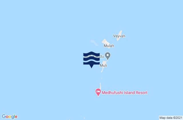 Mappa delle maree di Muli, Maldives