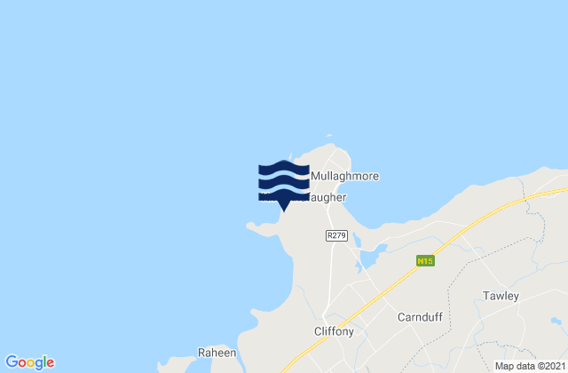 Mappa delle maree di Mullaghmore Head, Ireland