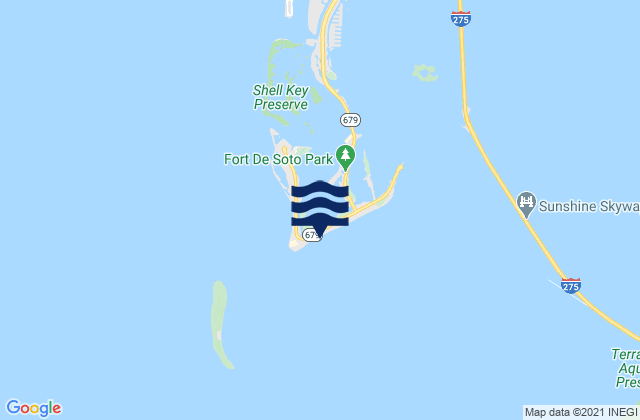 Mappa delle maree di Mullet Key Channel (skyway), United States