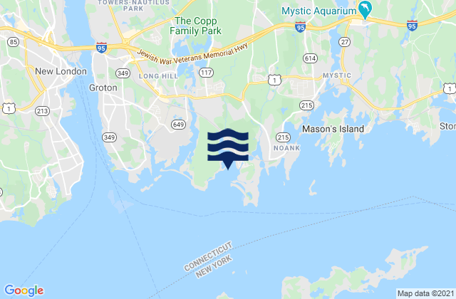 Mappa delle maree di Mumford Cove, United States