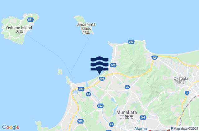 Mappa delle maree di Munakata-shi, Japan