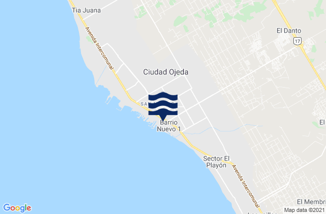 Mappa delle maree di Municipio Lagunillas, Venezuela