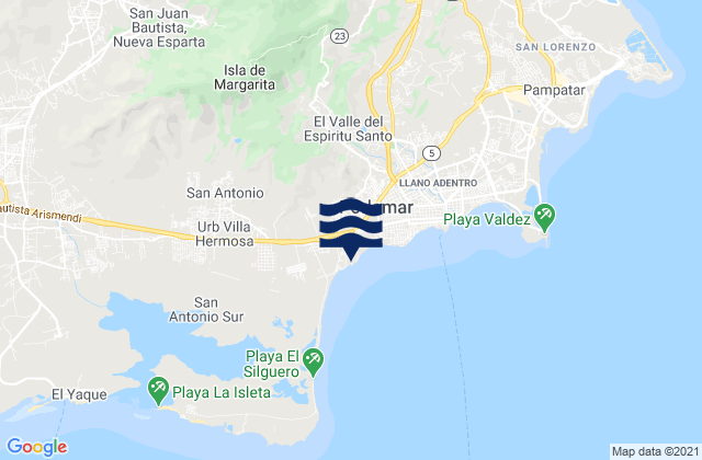 Mappa delle maree di Municipio Mariño, Venezuela