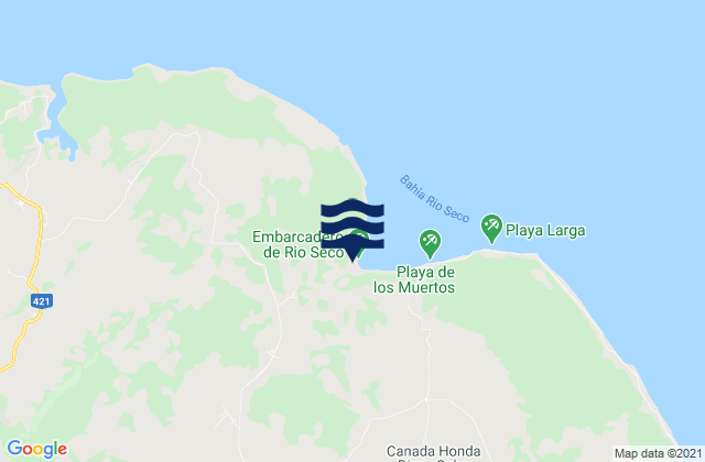 Mappa delle maree di Municipio de Banes, Cuba