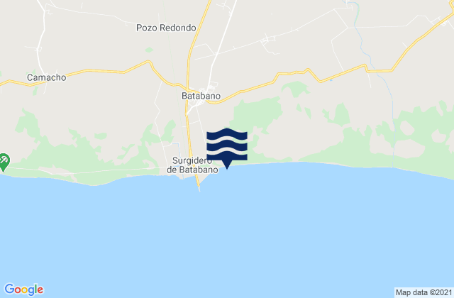 Mappa delle maree di Municipio de Batabanó, Cuba