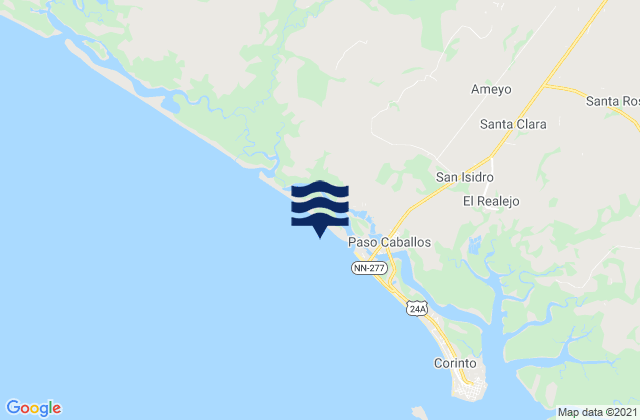 Mappa delle maree di Municipio de Corinto, Nicaragua