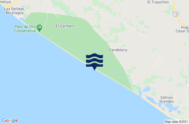 Mappa delle maree di Municipio de León, Nicaragua