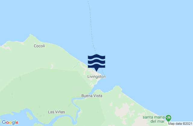Mappa delle maree di Municipio de Lívingston, Guatemala