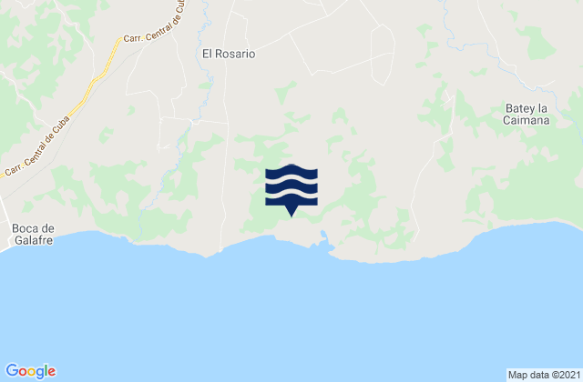 Mappa delle maree di Municipio de San Juan y Martínez, Cuba