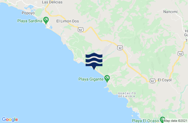 Mappa delle maree di Municipio de Tola, Nicaragua