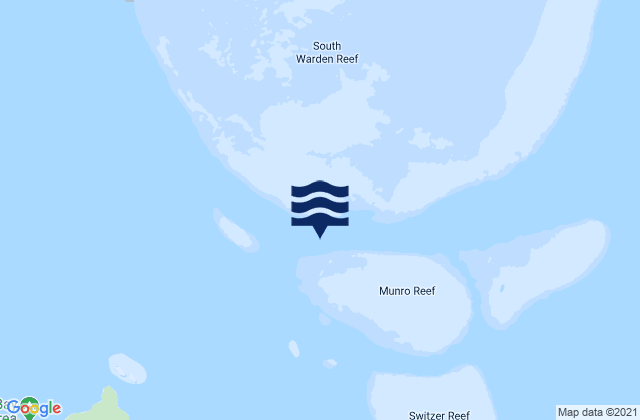 Mappa delle maree di Munro Reef, Australia