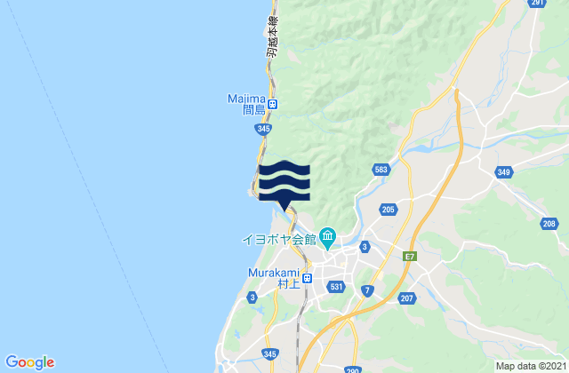 Mappa delle maree di Murakami, Japan