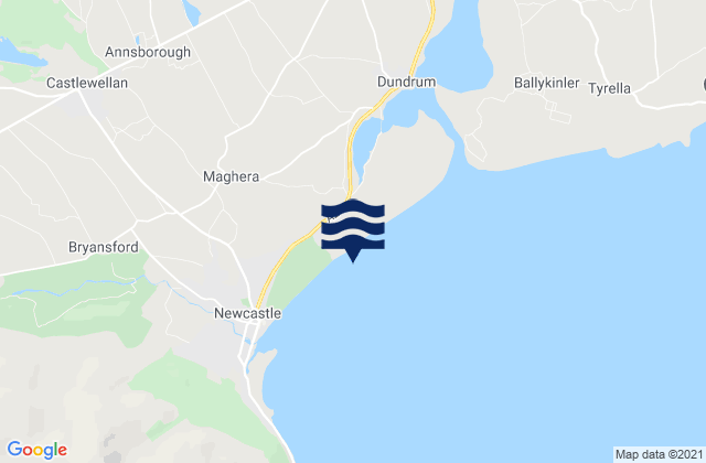 Mappa delle maree di Murlough Beach, United Kingdom