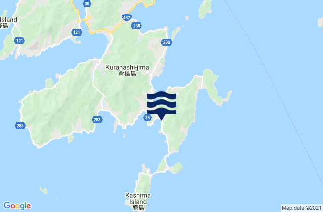 Mappa delle maree di Muroo, Japan