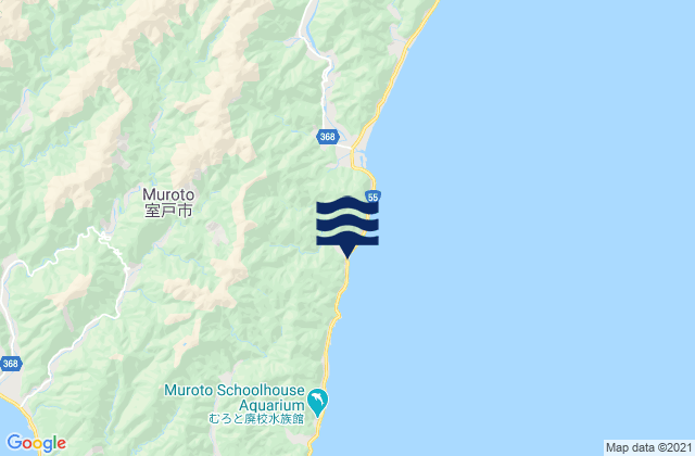 Mappa delle maree di Muroto Shi, Japan