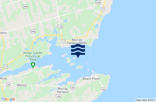 Mappa delle maree di Murray Harbour, Canada
