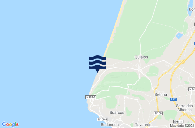 Mappa delle maree di Murtinheira, Portugal