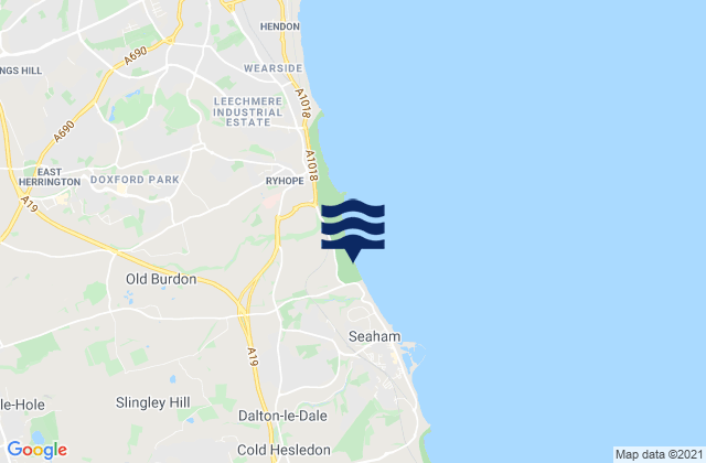 Mappa delle maree di Murton, United Kingdom