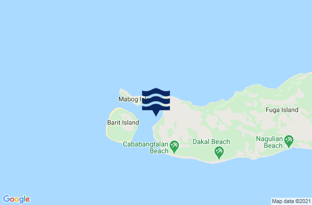 Mappa delle maree di Musa Bay (Fuga Island), Philippines