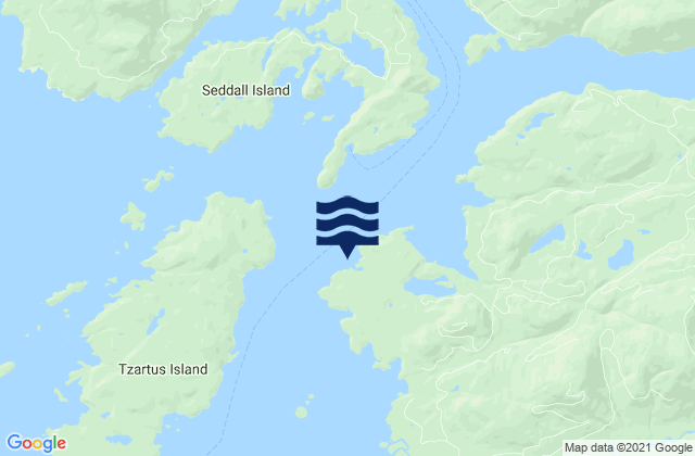 Mappa delle maree di Mutine Point, Canada