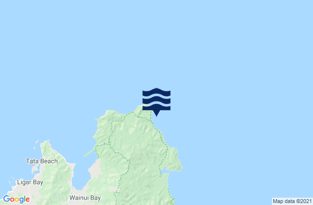 Mappa delle maree di Mutton Cove Abel Tasman, New Zealand