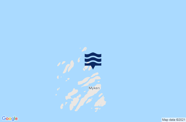 Mappa delle maree di Myken, Norway