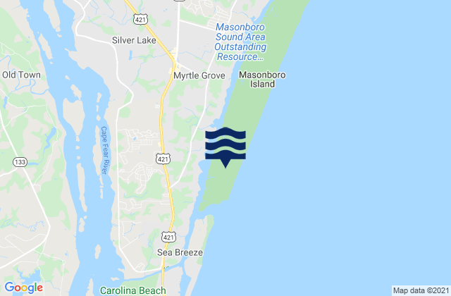 Mappa delle maree di Myrtle Grove Sound, United States