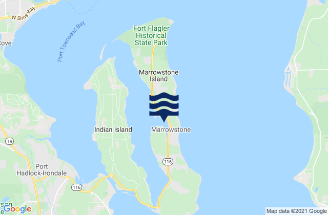 Mappa delle maree di Mystery Bay Marrowstone Island, United States