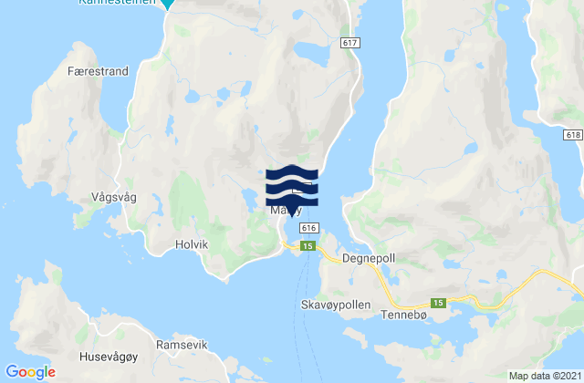 Mappa delle maree di Måløy, Norway