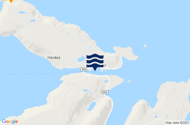 Mappa delle maree di Måsøy, Norway