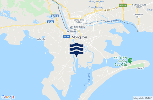 Mappa delle maree di Móng Cái, Vietnam