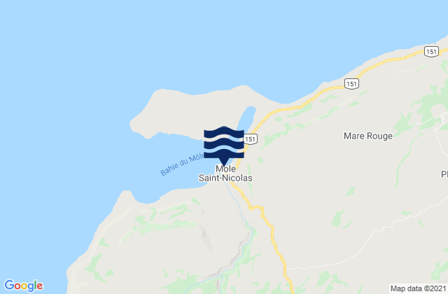 Mappa delle maree di Môle Saint-Nicolas, Haiti