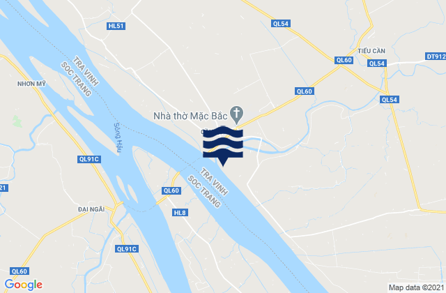 Mappa delle maree di Mặc Bắc, Vietnam