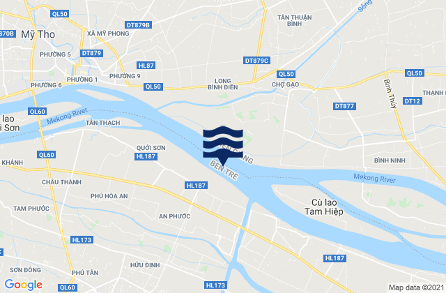 Mappa delle maree di Mỹ Tho, Vietnam