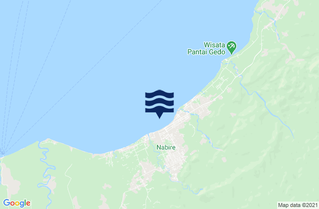 Mappa delle maree di Nabire, Indonesia