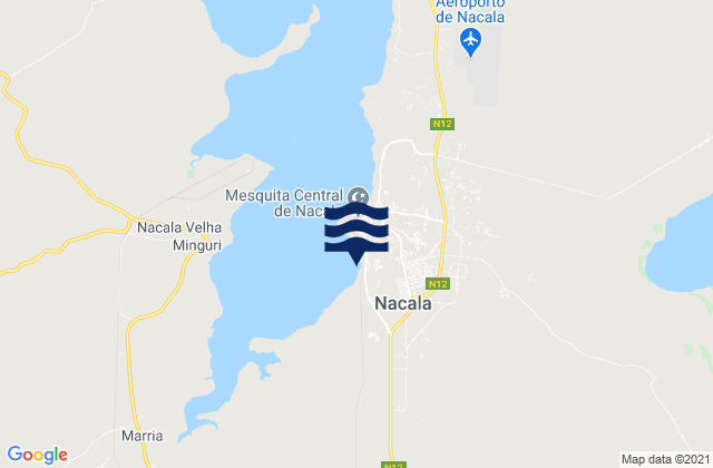 Mappa delle maree di Nacala, Mozambique