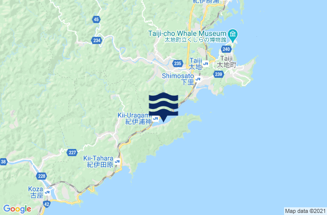 Mappa delle maree di Nachikatsuura, Japan