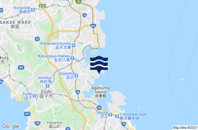 Mappa delle maree di Naga Ura, Japan