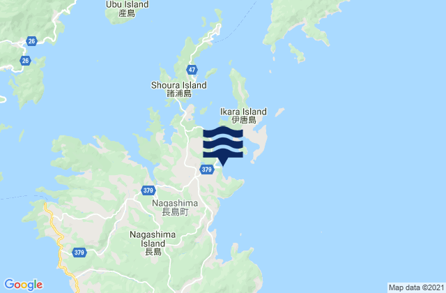 Mappa delle maree di Nagashima, Japan