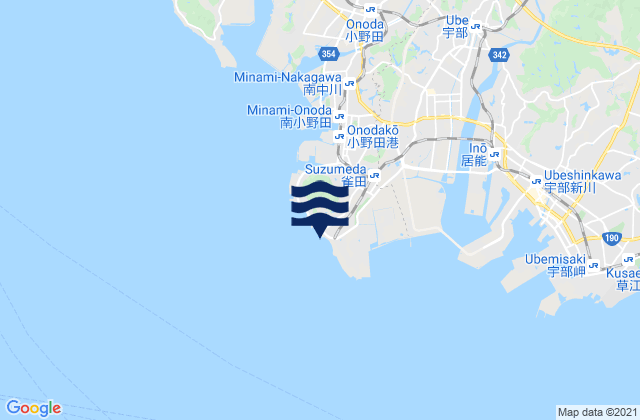 Mappa delle maree di Nagatomotoyama, Japan