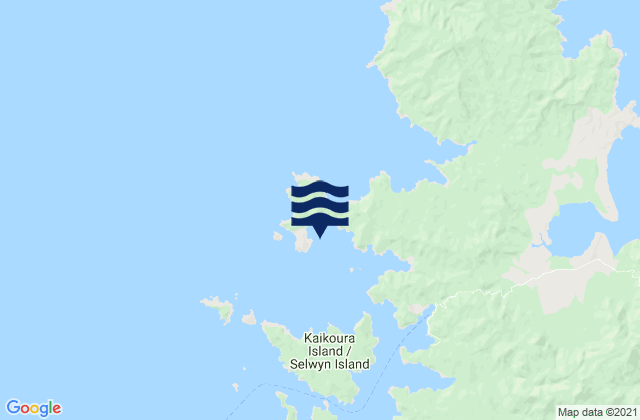 Mappa delle maree di Nagle Cove, New Zealand