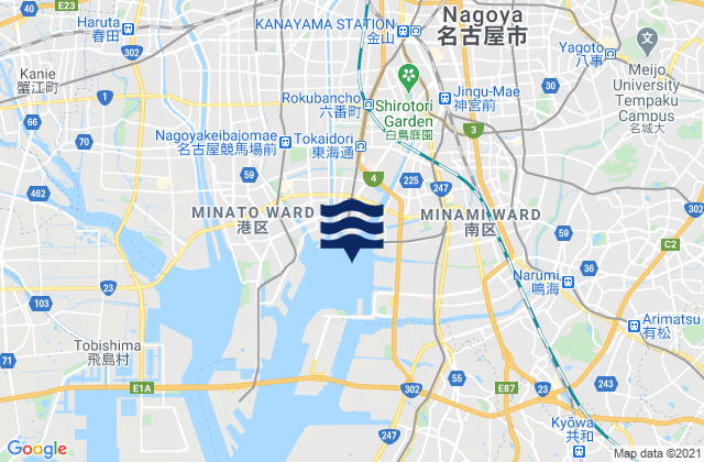 Mappa delle maree di Nagoya-kō, Japan