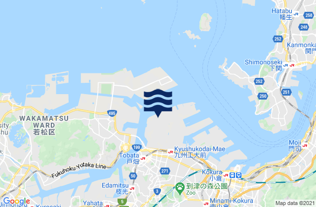 Mappa delle maree di Nagoya-zaki, Japan